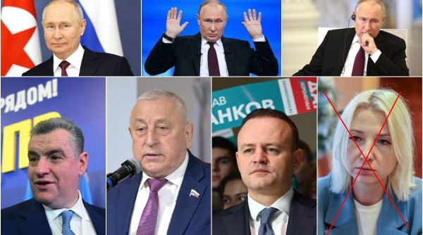 Contracandidaţii lui Vladimir Putin la alegerile prezidenţiale din Rusia. Cei trei ar fi fost aleşi chiar de liderul de la Kremlin