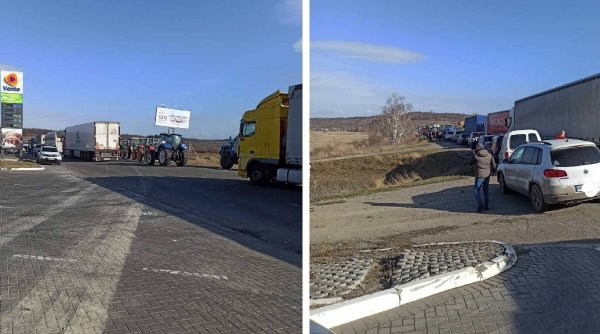 Fermierii din Republica Moldova blochează drumul spre Vama Leușeni