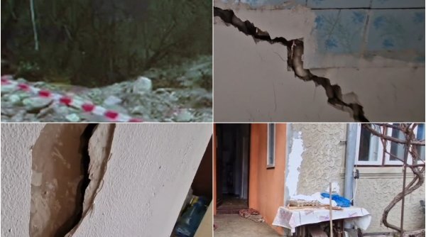 Imagini cu alunecări de teren uriașe care distrug case, în Prahova. Localnicii acuză autoritățile că nu fac nimic
