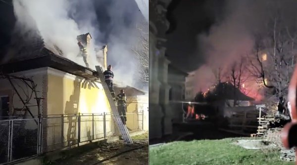 Incendiu la casa parohială a unei cunoscute biserici din Piatra Neamț. Intervenție de urgență a pompierilor