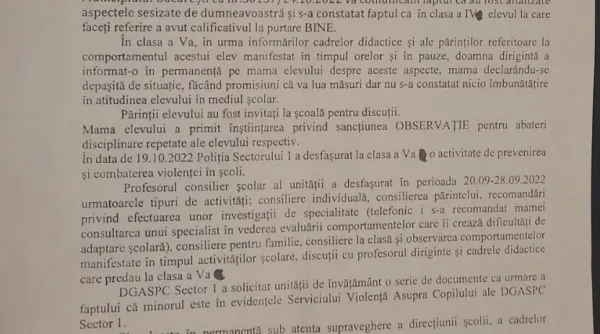 inspectorat scolar bucuresti primise 2022 sesizare parinti scoala nicoale titulescu