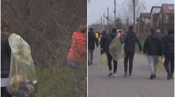 Gunoaiele din pădurile de lângă Bucureşti, strânse la Maratonul Reciclării: ”Împreună putem să facem lucrurile mai bune”
