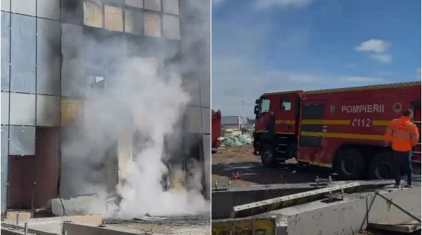 Incendiu pe aeroportul din Craiova, la şantierul noului terminal
