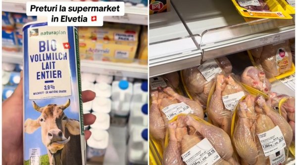 O româncă a arătat preţurile dintr-un supermarket din Elveţia. 
