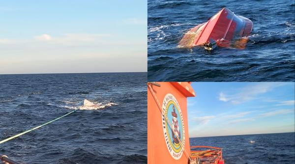 barca rasturnata marea neagra tuzla