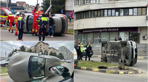 accident spectaculos suceava soferita masina rasturnata