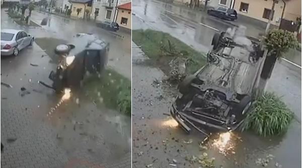 accident spectaculos radauti moment filmat camera supraveghere