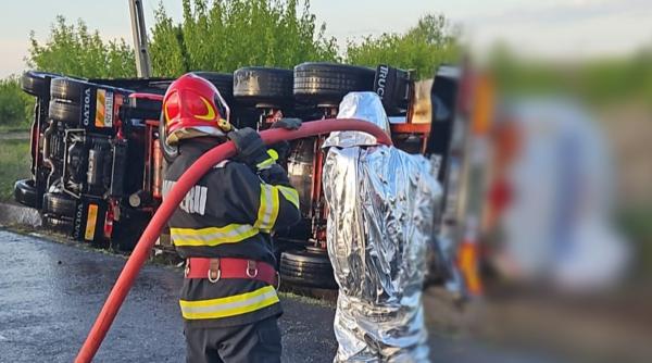 accident mortal marasesti autocisterna etanol rasturnata stalp sofer decedat