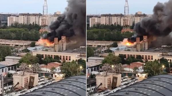 incendiu puternic bucurestii noi fum foc