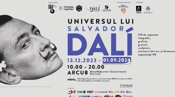 Universul lui Salvador Dalí, cea mai mare expoziţie din România dedicată celebrului artist, continuă până la 1 septembrie la ARCUB