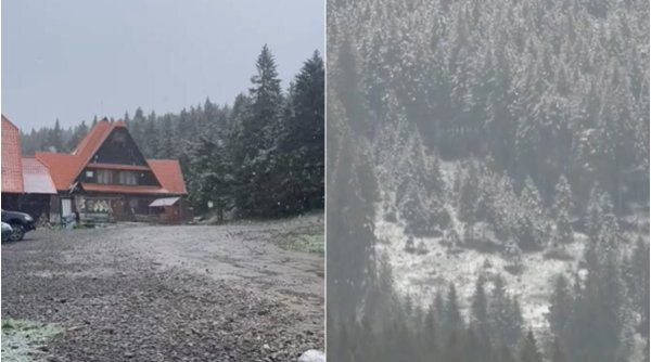 Iarna s-a întors la Harghita, în mijlocul lunii mai. Oamenii, surprinși de ninsoare: 