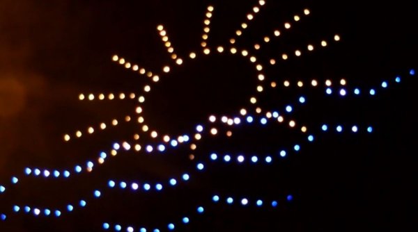 Spectacol unic cu drone şi artificii la Zilele Oraşului Constanţa