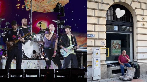 coldplay a ajuns romania 11 iunie 2024 trupa rock impresionata barbat canta bucuresti