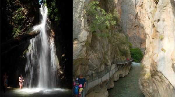 valea ascunsa din europa unde turistii trec prin apa inghetata pentru a ajunge la o cascada secreta