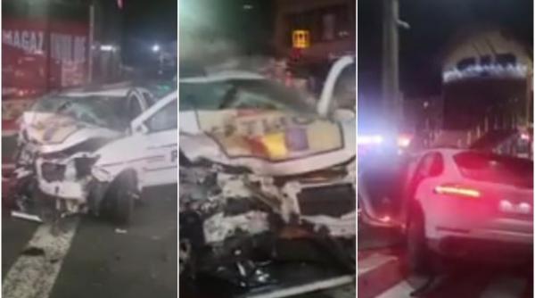 soferul unui bolid de lux a spulberat o masina de politie si a bagat trei agenti in spital la borsa a fost solicitat elicopterul smurd