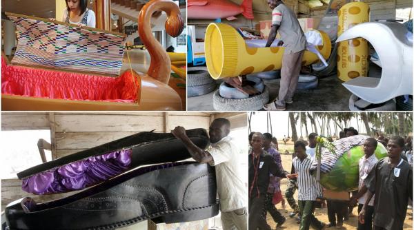 ciudata traditie a sicrielor fantasy din ghana de ce vor oamenii sa fie ingropati in pesti ananas sau pantofi