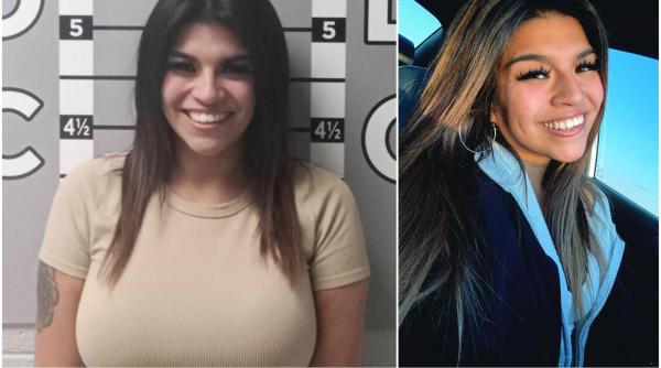 dupa ce s a razbunat pe fostul iubit o femeie zambeste larg in fotografia de dosar in timpul arestarii ce a facut