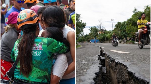 cutremur de 6 9 urmat de 611 replici in filipine 60 de morti si sute de raniti imaginile dezastrului orase in ruine si incendii