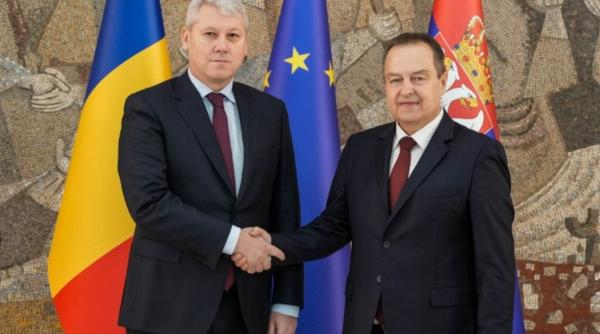 Cătălin Predoiu s-a întâlnit cu ministrul de Interne al Serbiei. Ce au discutat cei doi