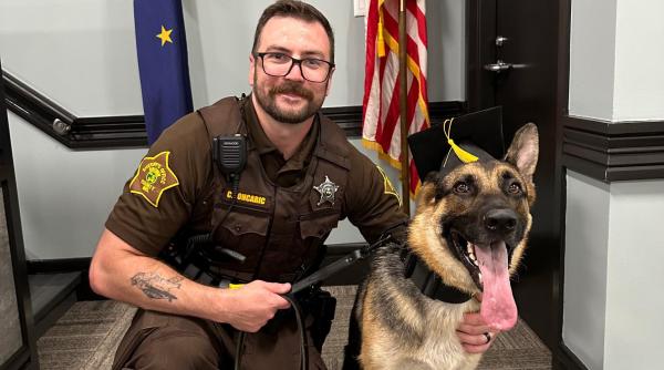 un caine politist a devenit erou dupa o ampla operatiune de cautare a doi copii care s au pierdut intr o padure uriasa