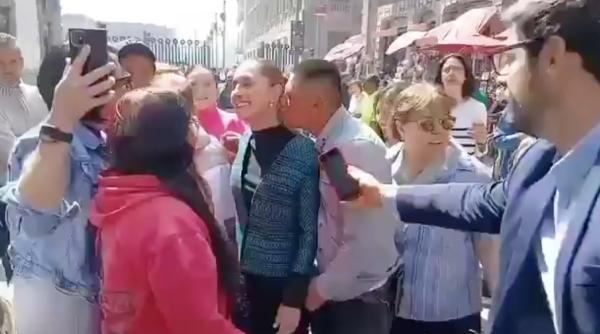 momentul socant in care un barbat din multime o pipaie si o saruta pe presedinta mexicului cum a reactionat claudia sheinbaum