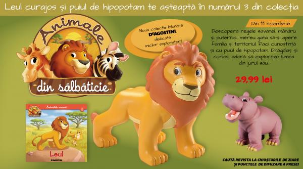 leul regele savanei eroul din numarul 3 al colectiei animale din salbaticie