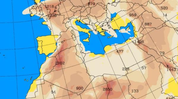 o masa de aer cu praf saharian traverseaza europa in plina toamna cand va ajunge peste romania