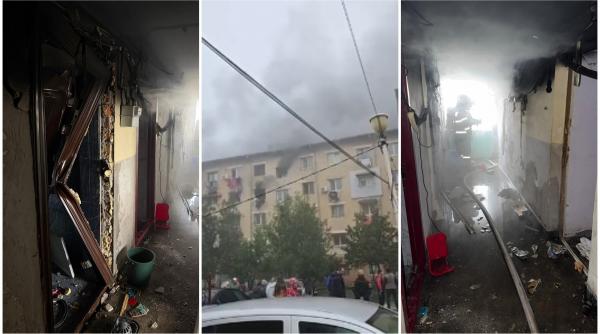 explozie urmata de incendiu intr un bloc din bals a fost activat planul rosu de interventie