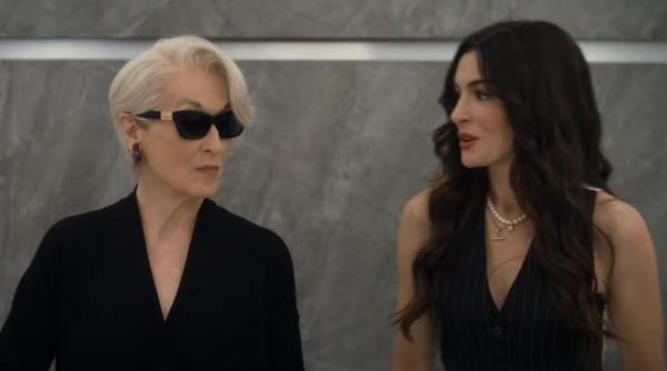trailer ul oficial pentru diavolul se imbraca de la prada 2 a aparut prima scena cum se reunesc miranda si andy dupa 20 de ani