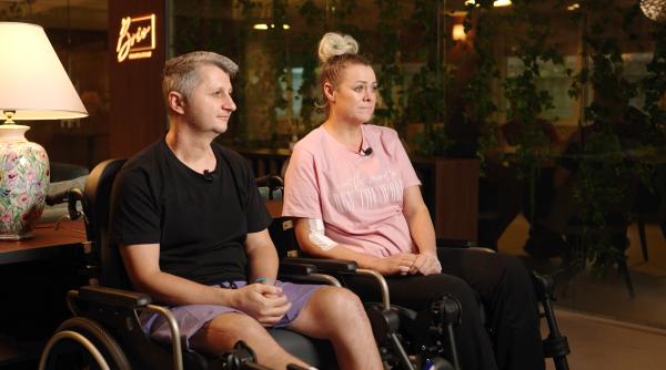 Soț și soție, la Spitalul de Recuperare Medicală Arcadia din Iași: au făcut primii pași către recuperare, după un accident rutier