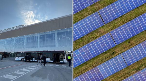 Aeroportul din Craiova va avea parc fotovoltaic de 2,1 MW. Cât costă proiectul