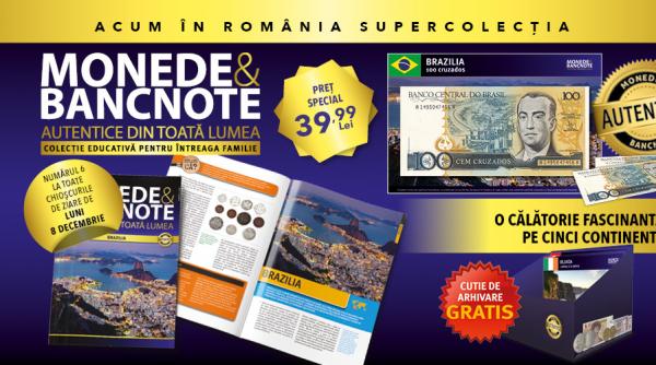 descopera brazilia in numarul 6 din colectia monede si bancnote autentice din toata lumea