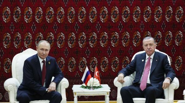 Erdogan s-a întâlnit cu Putin în Turkmenistan: „Pacea în Ucraina nu este departe”