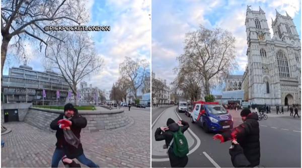 Momentul în care un hoț de buzunare român este demascat de un influencer: „A furat în Irlanda, dar s-a întors la Londra. Bine ai venit”