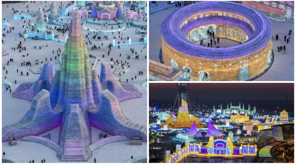 s a deschis cel mai mare oras de gheata din lume iar imaginile surprinse din drona sunt uluitoare