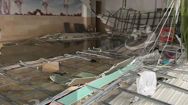 Imagini exclusive cu dezastrul de la hotelul de lux din Sibiu, unde tavanul s-a prăbușit peste turiști