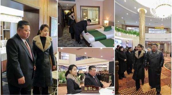 Kim Jong Un și-a luat fiica de mână și a dus-o să-i arate ce stațiune de lux a construit la munte