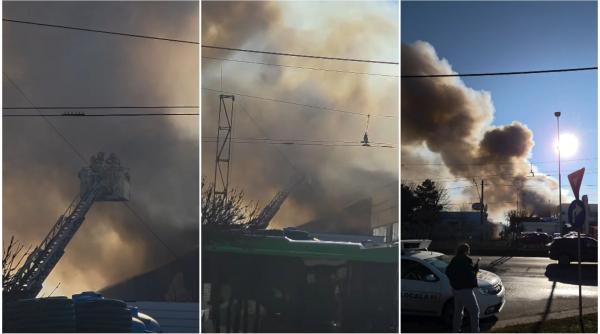 Incendiu uriaș la un depozit din Sectorul 6 al Capitalei. Pompierii intervin cu 16 mașini de stingere. A fost emis mesaj Ro-Alert