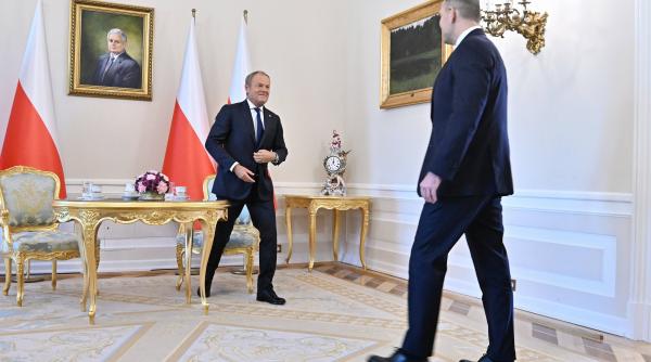 donald tusk s a certat cu presedinte poloniei pe x nawrocki a identificat vestul drept o amenintare la adresa poloniei