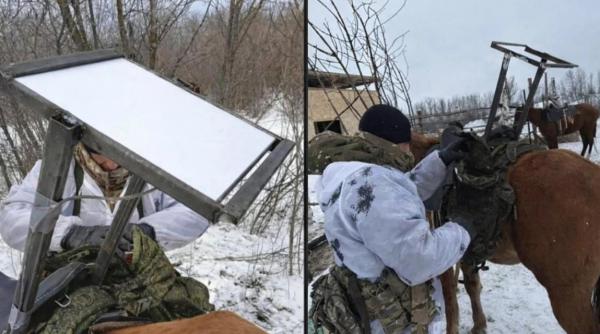 razboiul din ucraina ca in evul mediu rusii au echipat cai cu starlink si transmit imagini live de pe front