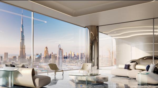 producatorii de masini de lux construiesc acum zgarie nori in turnul bugatti din dubai miliardarii isi parcheaza limuzinele in casa