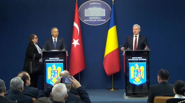 prima vizita a unui ministru de interne din turcia dupa mai bine de 10 ani catalin predoiu l a primit la bucuresti pe ali yerlikaya
