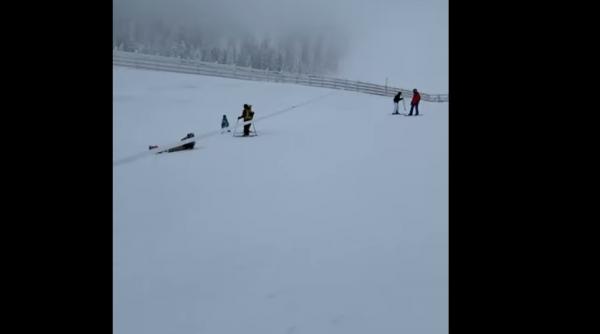 pericol pentru turistii care au schiat la poiana brasov dupa ce un cablu de telecabina aproape ca a ajuns de partie