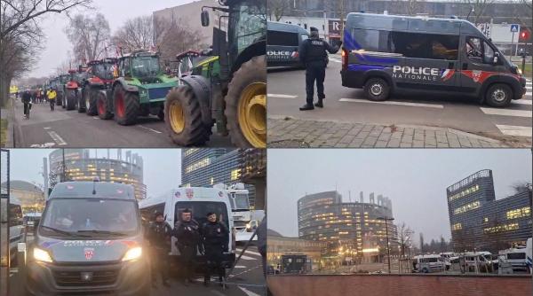 Strasbourg, sub asediu: Mii de fermieri cer trimiterea acordului cu Mercosur la CJUE. Sute de protestatari din România