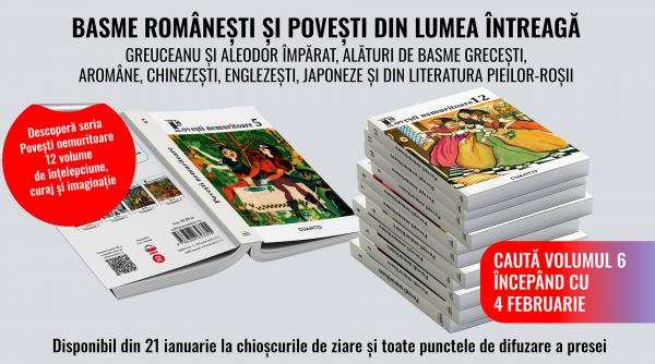 Seria „Povești nemuritoare” continuă cu volumul 5: basme românești și povești din lumea întreagă
