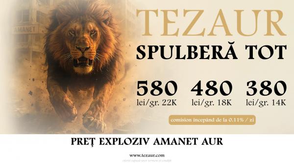 TEZAUR anunță o creștere fără precedent a prețului la amanet aur