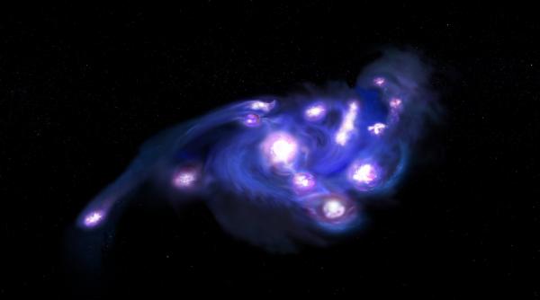 Astronomii au descoperit "Strugurii Cosmici", o galaxie formată la 900 de milioane de ani după Big Bang