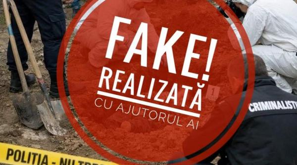 Avertisment al Poliţiei Române: O fotografie distribuită masiv în urma crimei din Timiş e realizată 100% cu inteligenţa artificială