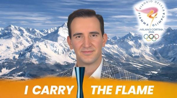 Povestea incredibilă a românului care va purta flacăra olimpică la Milano. A fost adoptat din România datorită Maicii Tereza