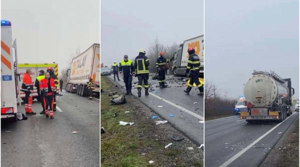 Accident teribil pe E70: șase oameni au murit, alți nouă primesc îngrijiri medicale. Traficul în zonă e complet blocat